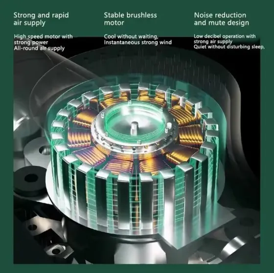 Портативный мини вентилятор для дома Telescopic Folding Fan Складной настольный вентилятор с USB зарядкой Коломия