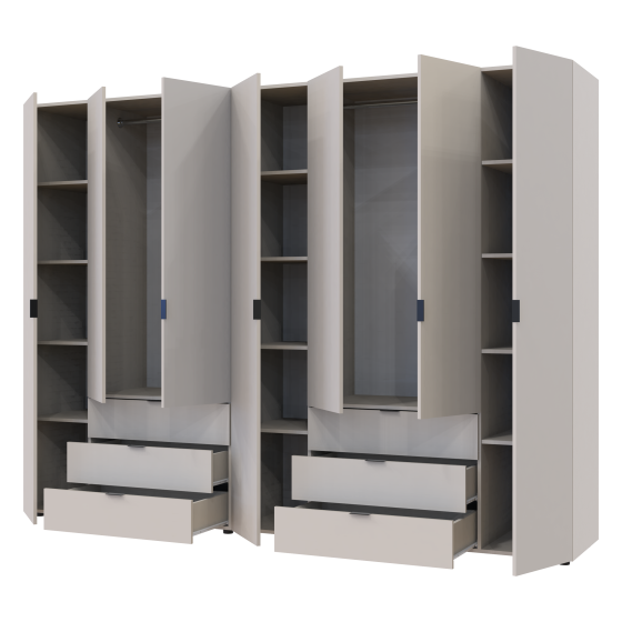 Комплект шаф для одягу Doros Гелар (2 шт.) 271,2х49,5х203,4 см Кашемір (DRS-011242) Львів