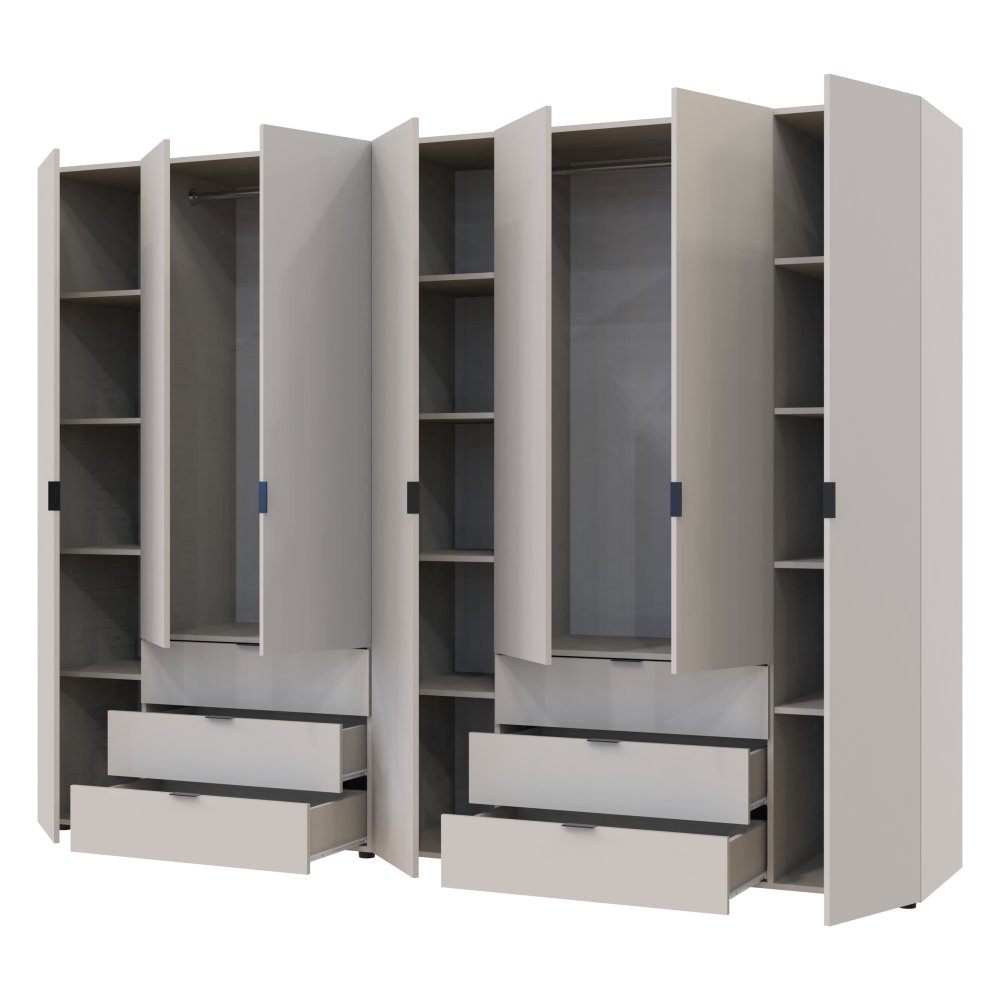 Комплект шкафов для одежды Doros Гелар (2 шт.) 271,2х49,5х203,4 см Кашемир (DRS-011242) Львов - изображение 4