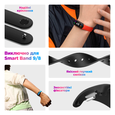Ремешок для фитнес браслета Armorstandart комплект 3шт Xiaomi Smart Band 10/9/8 Basic (ARM75072) Винница - изображение 4