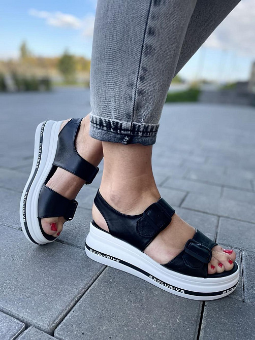 teona Босоніжки жіночі TEONA 134 чорні (літо, шкіра натуральна) (4098) Коломия - фото 7