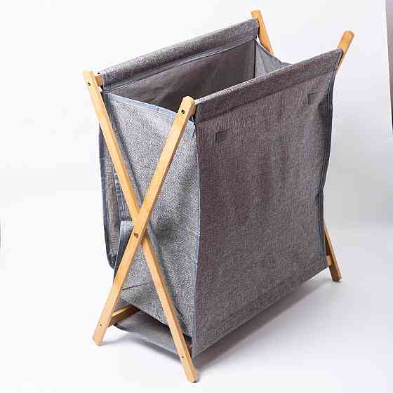 Yiwu Кошик для білизни на підставці 52×30×60 (см) м'який Сірий HP-41-17 Коломия