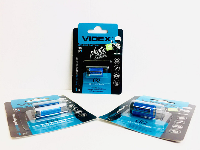 Батарейка літієва VIDEX CR2 1pc BLISTER CARD (20/200) Київ - фото 1