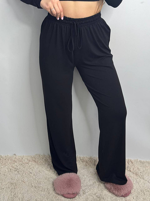 Стильний жіночий костюм з трикотажу віскоза Чорний M-L Харків - фото 3