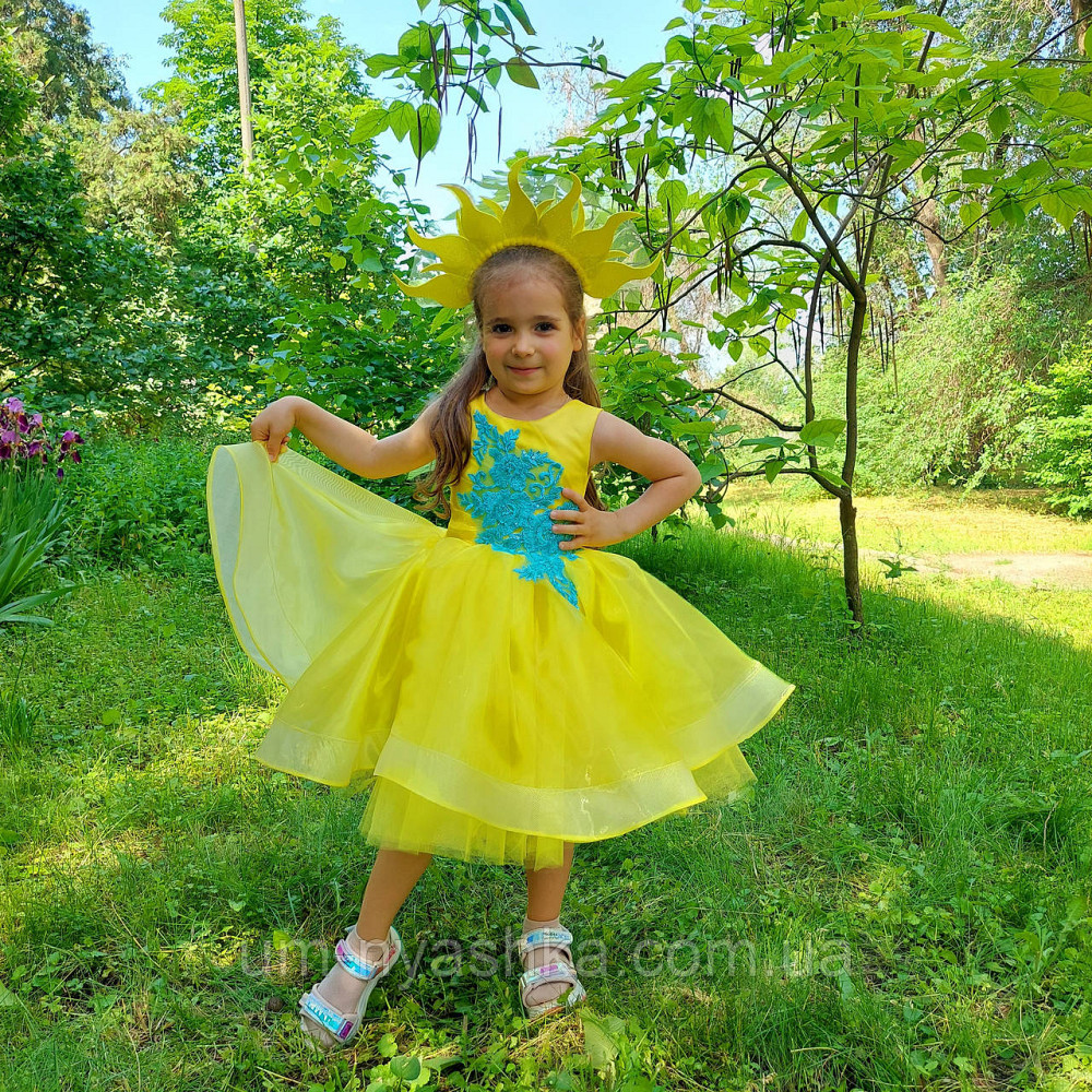 Жовта святкова сукня в патріотичних кольорах Кривий Ріг - фото 4