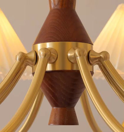 Светодиодная люстра Пем 5031 (Золотой) на 3 плафона Киев