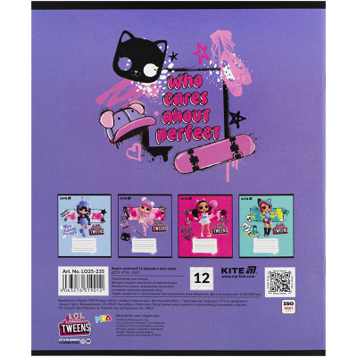 Тетрадь Kite LOL, 12 листов, косая линия (LO25-235) Винница - изображение 5