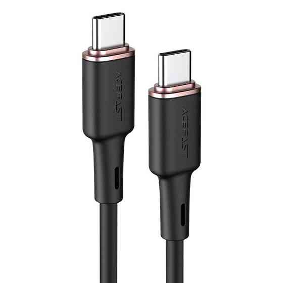 Кабель Type-C ACEFAST C2-03 3A, 60W, 1.2m, силіконовий, zinc конектори, колір чорний AFC2-03B Одеса