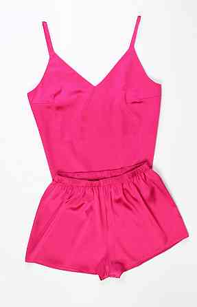 Пижама женская шелковая Малиновый 3XL-4XL Харьков