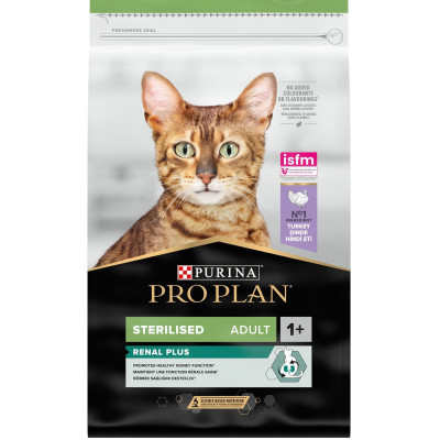 Сухой корм для кошек Purina Pro Plan Sterilised Adult 1+ Renal Plus Для взрослых стерилизованных С индейкой 14 кг (7613287887702) Винница - изображение 2