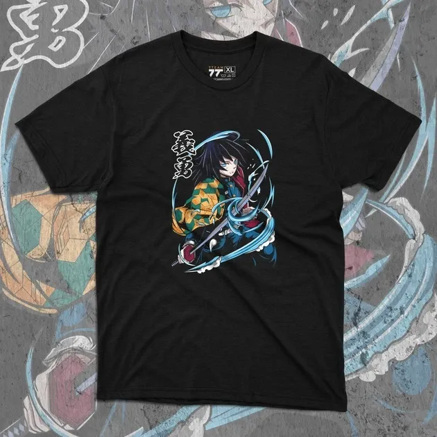Футболка мужская с принтом Клинок, рассекающий демонов Гію Томіока 2 Размер 48 Anime0430 Днепр - изображение 1