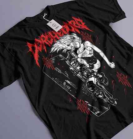 Футболка для хлопчика з аніме принтом Дорохедоро Дорохедоро Меркх Схін оверсайз (зріст від 165 до 180) Чорний AnimeJ1193m Дніпро