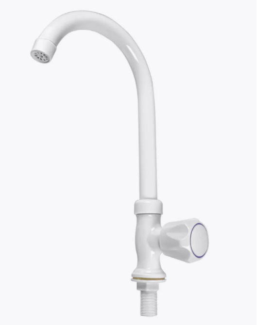 Кран для холодної води Plamix Mono-005 White білий ABS-пластик (PM0675) Чернівці - фото 3