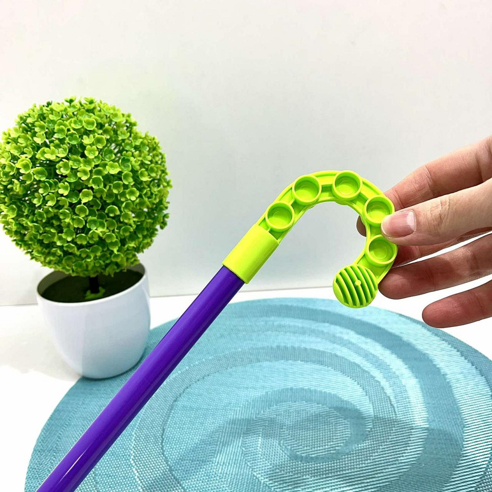 Каталка на палиці Вертоліт 50см Салатово-фіолетовий (0302) Чернигов - изображение 4