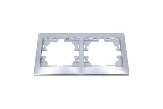 MIRA Рамка 2-а горизонтальна метал сірий зі вставкою Lezard Харків