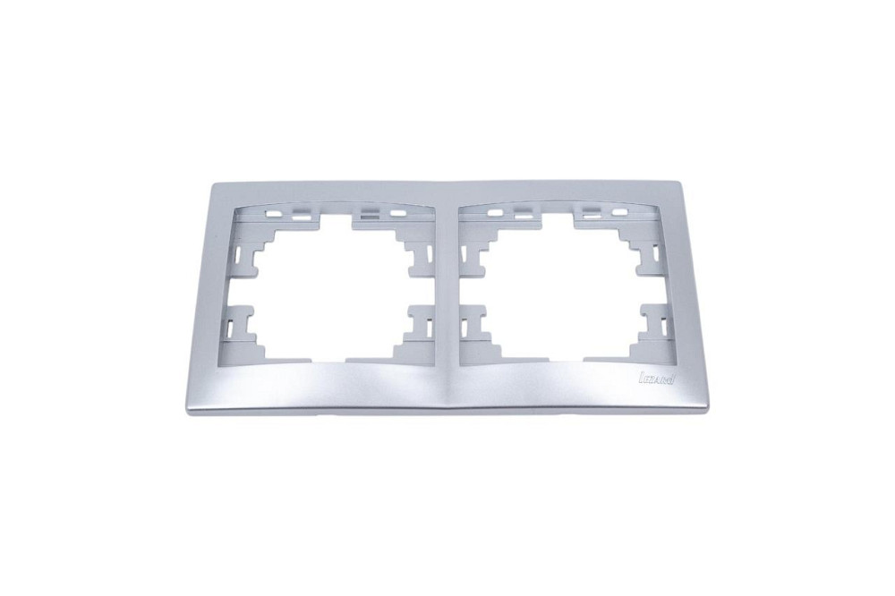 MIRA Рамка 2-а горизонтальна метал сірий зі вставкою Lezard Харків - фото 1