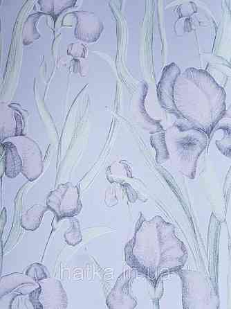 Шпалери флізелінові Decoprint Elisir EL21022 квіти сірі листя зелені на світло-блакитному тлі Київ