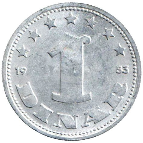 Югославія 1 динар, 1953.(В) Полтава - изображение 1