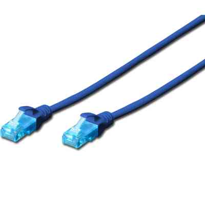 Патч-корд 0.5м, UTP, cat.5e, CCA, blue Digitus (DK-1512-005/B) Винница