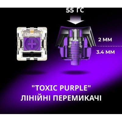 Клавіатура Lorgar KBP70TKLW Wireless TKL Mechanical Pro UA White (LRG-KBP70TKLW-WH-US) Вінниця - фото 7