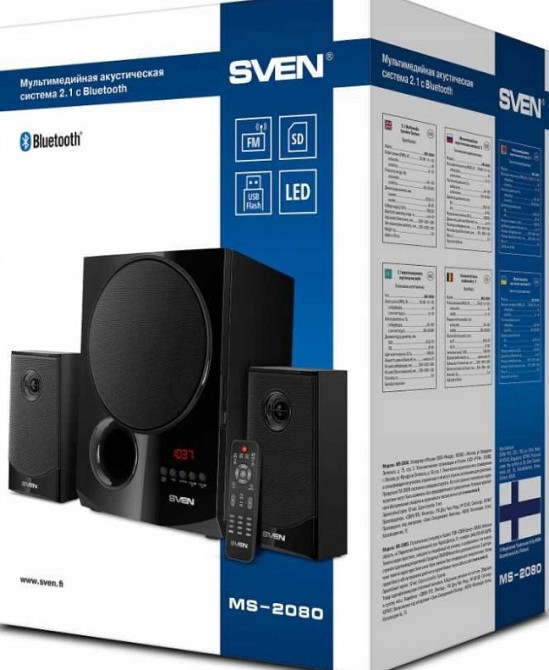 SVEN MS-2080 колонки 2.1 пульт керування, Нове ,радіо, BLUETOOTH 70 Вт. Київ - фото 6