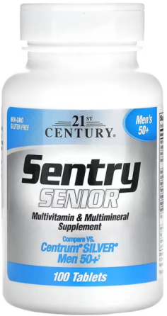 Витамины и минералы для мужчин 50+ 21st Century Sentry Senior Men 50+ 100 таб Киев