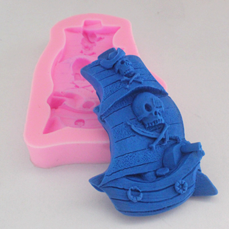 Молд силиконовый Корабль пиратский 80 на 58 мм розовый Киев - изображение 7