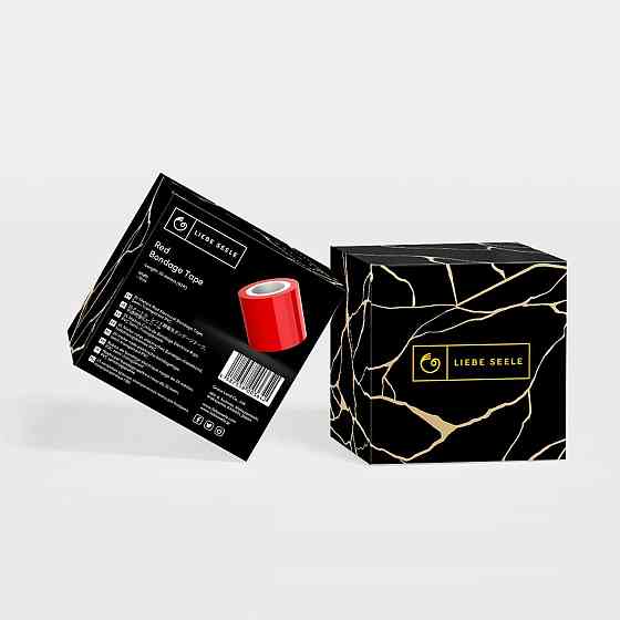 Скотч для бондажу Liebe Seele Bondage Tape Red 25 м, не липне до шкіри та волосся, без слідів Sex Aura Київ
