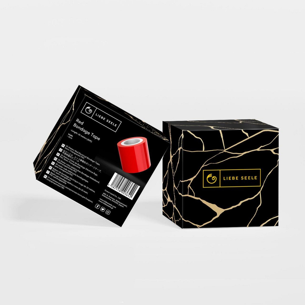 Скотч для бондажа Liebe Seele Bondage Tape Red 25м, не липнет к коже и волосам, без следов Sex Aura Киев - изображение 2