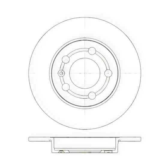 Диск Фольцваген Bora, Гольф 4, Шкода Octavia Tour задний (d239x9mm) тормозной Мукачево