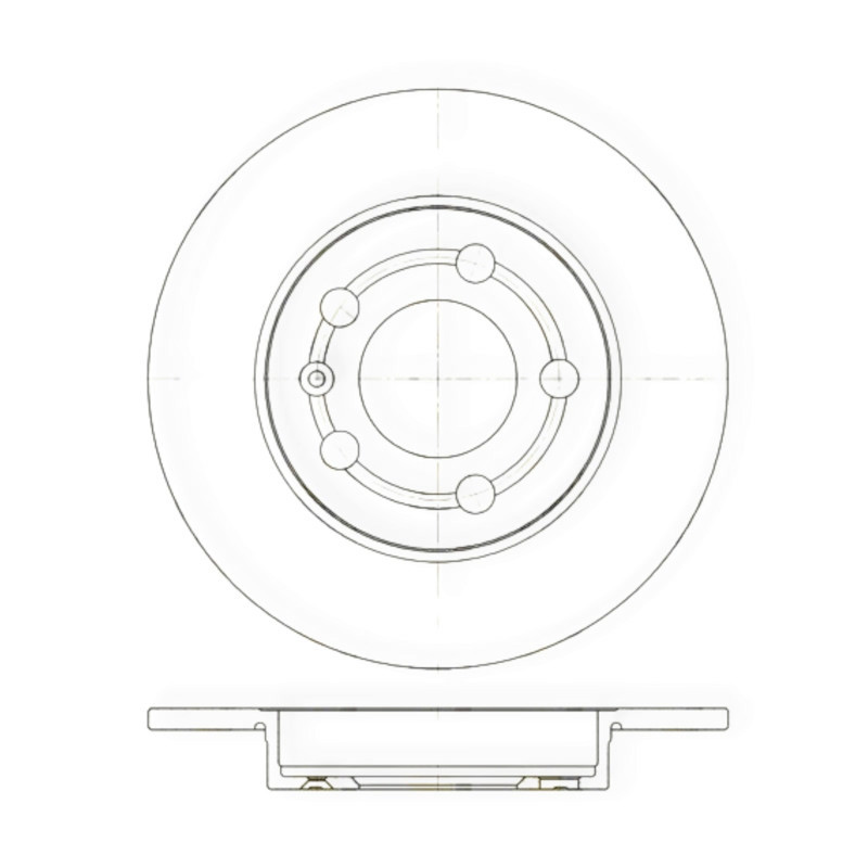 Диск Фольцваген Bora, Гольф 4, Шкода Octavia Tour задний (d239x9mm) тормозной Мукачево - изображение 1