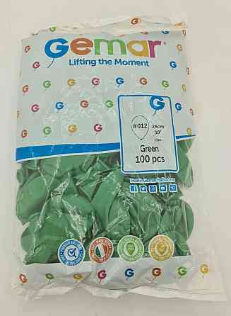 Надувні кулі пастель зелений 10" (25 см) Gemar 100 шт (1 пач.) Харків