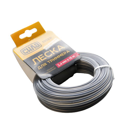 Ліска для тримера d2,4мм 15м зріз/армований квадрат СИЛА Житомир - фото 1