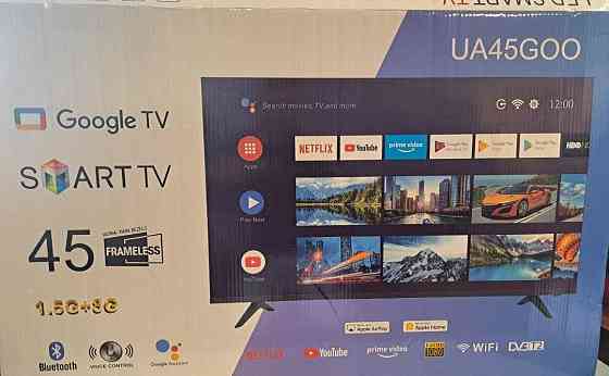 Безрамковий телевізор SAMSUNG 45" 4K Google TV Smart телевізор 2024 Київ