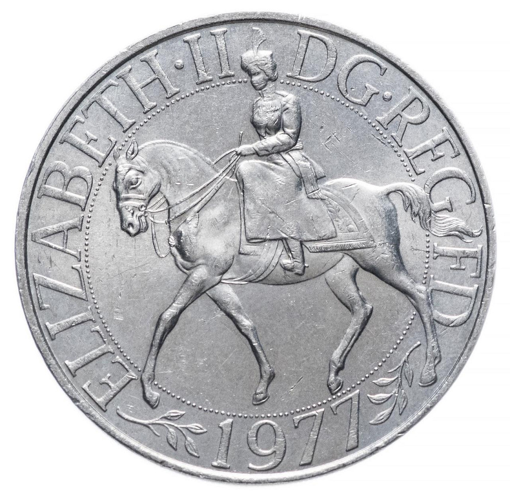Великобританія 1 крона 1977, Срібний ювілей царювання Єлизавети II Полтава - фото 1