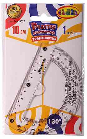 Транспортир "Class" 9027C 180град.*100мм,пластик., прозор., шт Київ