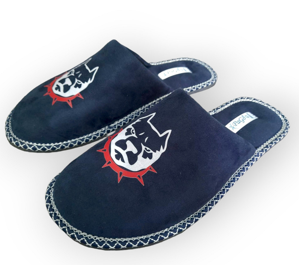 Хатні капці підліткові закриті синій ПітБуль "PaGo" 37 Одеса - фото 1
