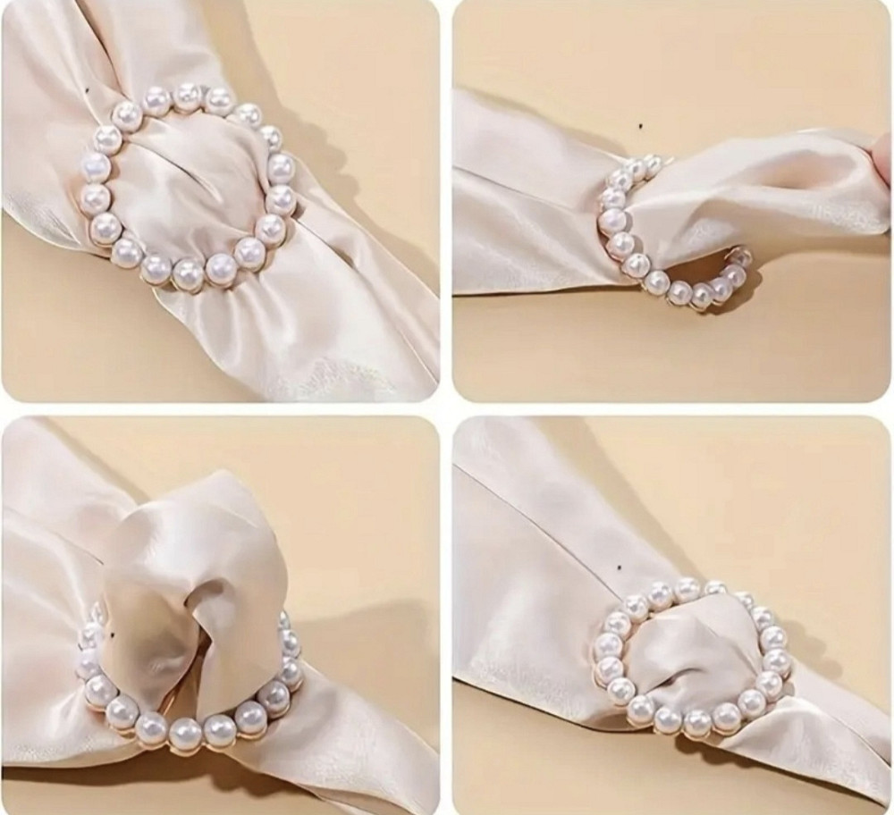 Фіксатор для одягу, шарфів золотистий з бусинами Сміла - фото 3