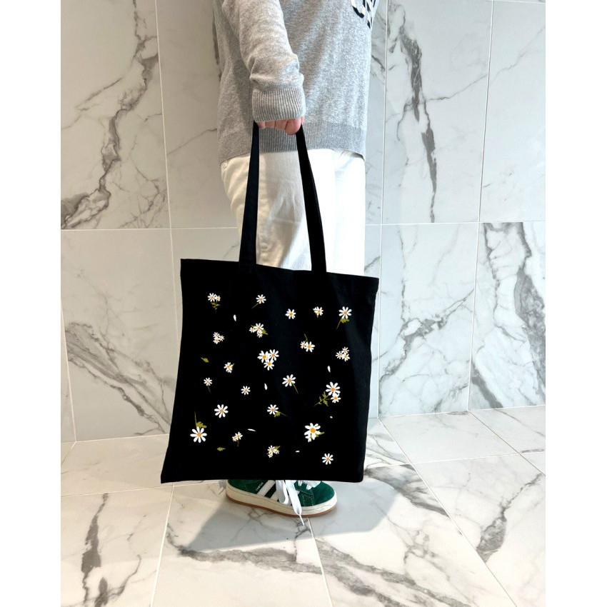 Екошопер BookOpt BK4091 Ромашки - сонячні квіти, чорний Киев - изображение 8