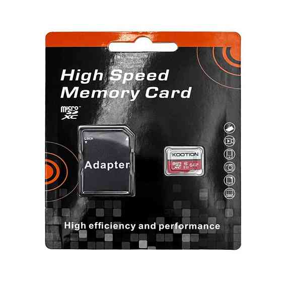 Карта памяти microSDXC (UHS-1) Kootion 64Gb class 10 (adapter SD) Киев
