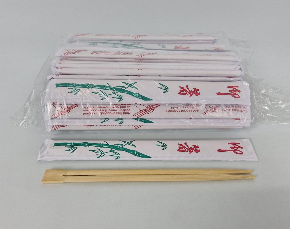 Палочки для суши бамбуковые в бумажной инд. упаковке 210 мм d=4,2 мм 100 шт/уп (30 уп/ящ) БАМБУК (1 пачка) Харьков - изображение 2