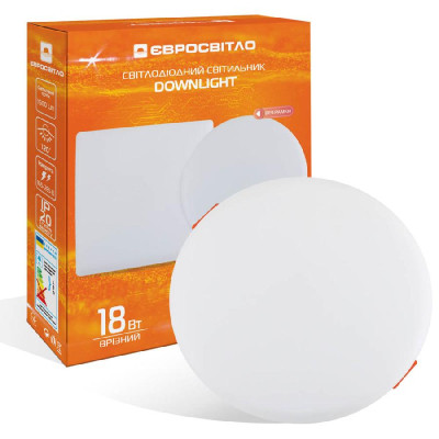 Світильник точковий Євросвітло LED-R-120-18 4200К без рамки Вінниця - фото 1