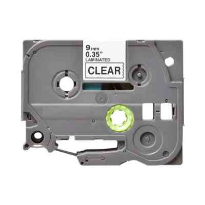 Лента для принтера этикеток UKRMARK B-T121P-BK/CL, совместима с TZE121 ламинированная, 9мм х 8м. black on transparent (900598) Винница