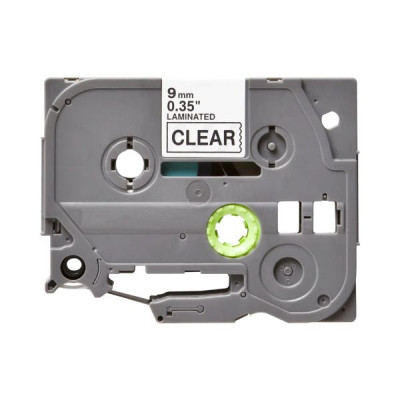 Лента для принтера этикеток UKRMARK B-T121P-BK/CL, совместима с TZE121 ламинированная, 9мм х 8м. black on transparent (900598) Винница - изображение 1
