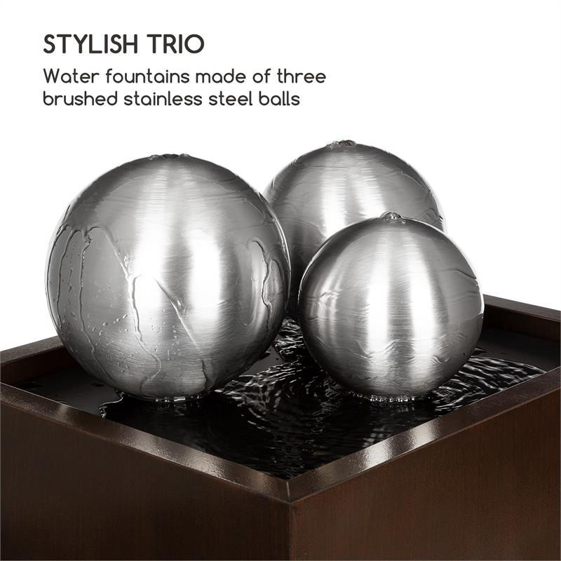 Фонтан Triumvirate Garden для внутреннего и наружного освещения из оцинкованной нержавеющей стали со Ровно - изображение 5