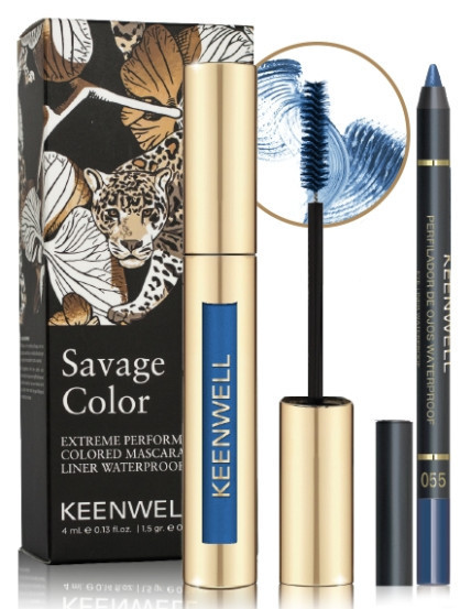 Набір Туш синя + Олівець для очей Keenwell Savage Color Set 4 мл + 1,5 гр Дніпро - фото 1