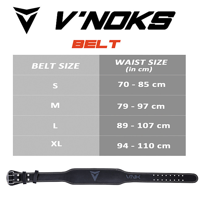 Пояс для важкої атлетики VNK Leather L Каменское - изображение 6
