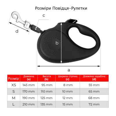 Поводок для собак WAUDOG R-leash "Рик и Морти 2" M до 25 кг 5 м черный (8125-0281-01) Винница