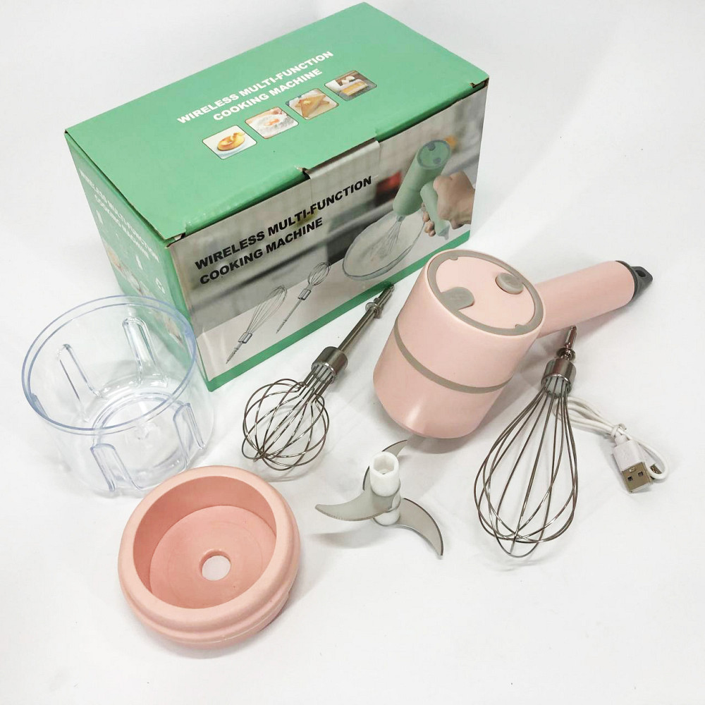 Ручной беспроводной миксер-измельчитель 2 в 1. Цвет: розовый OP-36 Львов - изображение 2