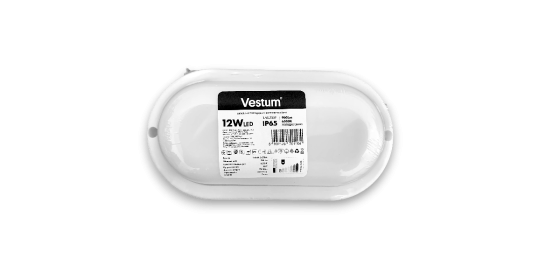 Светодиодный светильник ЖКГ LED S 12W овал 6500K 220V Vestum 1-VS-7207 Киев